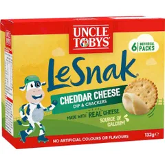 Bánh quy Uncle Tobys LeSnak Cheese kèm khay sốt chấm