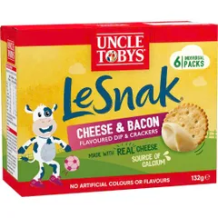 Uncle Tobys LeSnak Cheese bánh quy phô mai kèm khay sốt chấm Úc