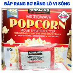lốc 4 bắp KIRKLAND bằng lò vi sóng, 93,5G 1 gói, HSD :4/27