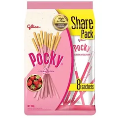 Gói 160g(8 nhỏ) bánh que Pocky có 3 vị, hsd: 1/12/2026