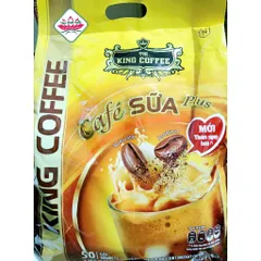 50 gói x20 gr cà phê *King Coffee* 3in1 hòa tan sữa ,hsd 3/3_2028