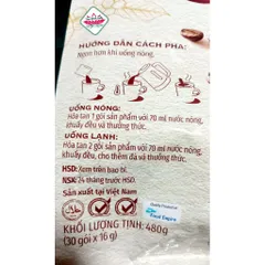 túi 480gr(30 gói) cà phê MACCOFEE PHỐ hương chồn, hsd : 7/27