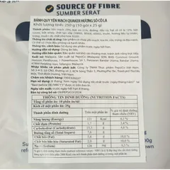 bánh quy yến mạch Quaker 3 vị túi 250g, hsd 1/27