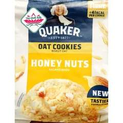 bánh quy Quaker hạnh nhân mật ong 250g.hsd:1/27