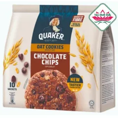 Bánh quy Quaker yến mạch túi 250gr 3 vị, hsd 11/2026