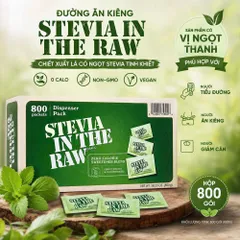 Mẫu mới Đường ăn kiêng Stevia In The Raw Chiết xuất lá cỏ ngọt Stevia tinh khiết 0 Calo, Non-GMO, Vegan Hộp 800 gói