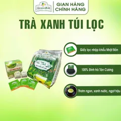 Trà Túi Lọc Xanh , Sen , Nhài - Bịch 100 gói Trà Sạch Tân Cương Xanh