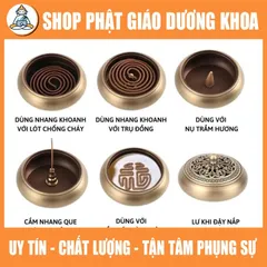 Lư Đồng Xông Trầm Hương K1 cao 6cm Dùng Cắm Nhang Không Tăm, Trầm Hương, Nhang Vòng Trang Trí Tiểu Cảnh, Bàn Thờ Nhỏ