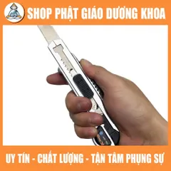 CAO CẤP Dao rọc giấy lớn thay lưỡi liên tục Kapusi JAPAN, dao trổ 5 lưỡi 18mm thép SK5 siêu sắc, cắt giấy