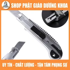 CAO CẤP Dao rọc giấy lớn thay lưỡi liên tục Kapusi JAPAN, dao trổ 5 lưỡi 18mm thép SK5 siêu sắc, cắt giấy