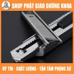 CAO CẤP Dao rọc giấy lớn thay lưỡi liên tục Kapusi JAPAN, dao trổ 5 lưỡi 18mm thép SK5 siêu sắc, cắt giấy