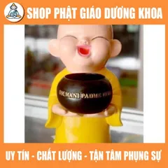 Tượng Chú tiểu ôm bát-dùng để xông trầm trong bát-cao 17cm  DƯƠNG KHOA SHOP