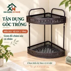 Kệ nhà tắm nhà bếp inox đen nhiều  tầng Gia Dụng Xứ Nghệ, thiết kế vuông chắc chắn tiện dụng
