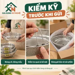 Rổ hấp inox 304 Gia Dụng Xứ Nghệ đa năng hấp bánh bao rau củ thực phẩm, bền chắc