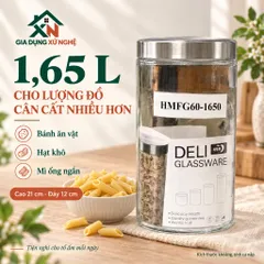 Hũ thủy tinh nắp inox Gia Dụng Xứ Nghệ đựng thực phẩm gia vị, kín hơi chống ẩm mốc