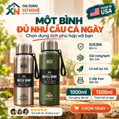 BÌNH GIỮ NHIỆT INOX 304 GIA DỤNG XỨ NGHỆ 1000ML-1500ML CÓ LỌC TRÀ GIỮ NÓNG LẠNH 24 GIỜ