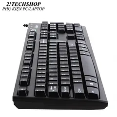 Bàn phím có dây Fuhlen L411 USB Black dành cho máy tính văn phòng, êm bền đẹp - chính hãng- BH 24T