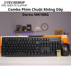 Bộ phím chuột không dây DAREU MK188G (Wireless USB), Bộ phím chuột văn phòng phù hợp PC/Laptop - BH 24T