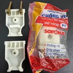 Phích cắm điện 2 chân tròn Sopoka 10A 250V| Chống va đập | Chống vỡ | Nhựa kỹ thuật ABS