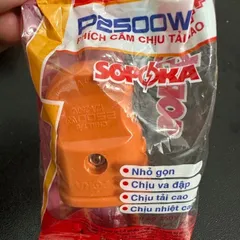 (Chính Hãng) Phích cắm điện -Ổ cắm cái siêu tải 2500W SOPOKA 15A-250V -Phích cắm âm dương màu cam