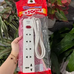 Ổ cắm 3 4 5 6 lỗ 2200W Sopoka dây dài 2.5M / 4.5M có công tắc bấm kiêm đèn báo