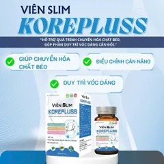 VIÊN UỐNG SLIM KOREPLUSS – GIẢM CÂN AN TOÀN, ĐẸP DÁNG KHỎE DA- Hộp 30v