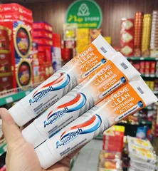 🦷 Kem đánh răng Aquafresh bảo vệ răng miệng toàn diện, set 3 tuýp 158g chính hãng