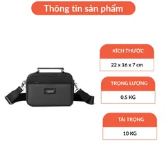 Túi Đeo Chéo Nam NATOLI Phối Da Chống Nước Thời Trang Cao Cấp - CLASSIC CROSSBAG T8
