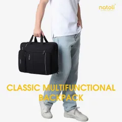 Balo cặp đa năng 3 in 1 thời trang Natoli B17 đi học, đi làm nhỏ gọn tiện lợi, chống thấm nước hiệu quả