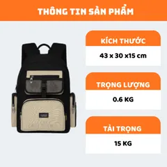 Balo Thời Trang NATOLI Đi Học Đi Làm Chống Nước Chống Sốc Dày Dặn - ICON BACKPACK B13
