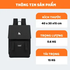 Balo laptop chống sốc cao cấp Natoli B23 gọn nhẹ, chống thấm nước, thời trang tiện dụng phù hợp đi học, đi làm, dã ngo