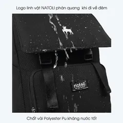 Balo laptop chống sốc cao cấp Natoli B23 gọn nhẹ, chống thấm nước, thời trang tiện dụng phù hợp đi học, đi làm, dã ngo