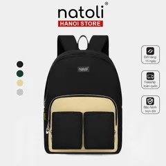 Balo Thời Trang Nam Nữ NATOLI Chất Liệu Chống Nước Đựng Laptop - Old School Backpack B5