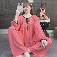 Bộ Đồ Tole Nữ Tay Dài Quần Dài Mặc Nhà, Đồ Ngủ Nữ Vải Tole