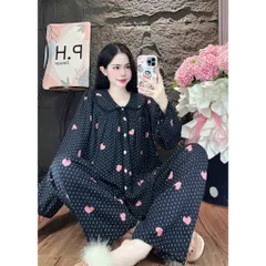 Bộ đồ tole nữ cổ lá sen tay dài quần dài mặc nhà, Đi chợ, form rộng vải mát