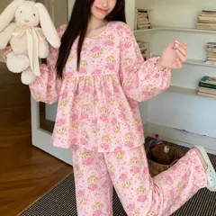 Đồ Bộ Tole Nữ Form Babydoll Tay Dài Quần Dài, Đồ Mặc Nhà Nữ Thoải Mái, Bộ Đồ Ngủ Nữ Dễ Thương