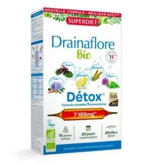 Nước uống thải độc Superdiet drainaflore bio detox 5IN1 -thải độc gan, thận , ruột, phổi,da.
