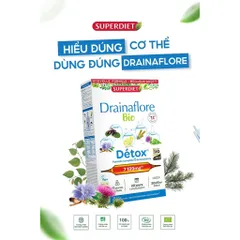 Nước uống thải độc Superdiet drainaflore bio detox 5IN1 -thải độc gan, thận , ruột, phổi,da.