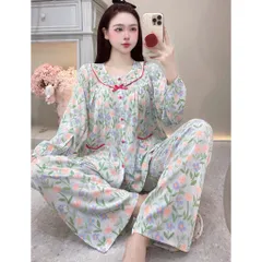 Bộ Tole Nữ Mặc Nhà Cổ Tròn Tay Dài Quần Dài – Thoải Mái, Nhẹ Mát, Dễ Thương