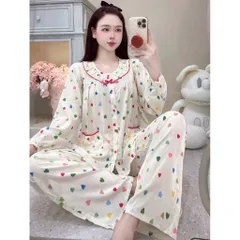 Bộ Tole Nữ Mặc Nhà Cổ Tròn Tay Dài Quần Dài – Thoải Mái, Nhẹ Mát, Dễ Thương