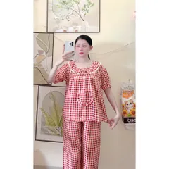 Đồ bộ tole nữ cổ lá sen mặc nhà đi chợ mát nhẹ dễ thương