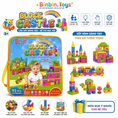 Đồ Chơi Xếp Hình Mầm Non Cho Bé Có Túi Xách, Bộ Lắp Ghép Cho Bé 3 - 5 Tuổi Hàng Việt Nam