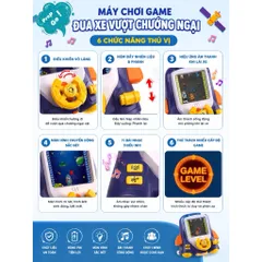 Đường Đua Xe Ô Tô Màn Hình Chuyển Động, Vô Lăng Điều Khiển Nhanh Tay Nhanh Mắt, Có Âm Thanh Vui Nhộn