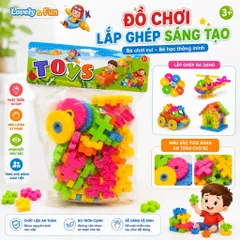 Bộ đồ chơi lắp ghép nhiều màu sắc giúp bé thỏa sức sáng tạo và tự tay tạo nên nhiều mô hình thú vị như xe ô tô, máy bay