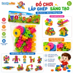 Bộ đồ chơi lắp ghép nhiều màu sắc giúp bé thỏa sức sáng tạo và tự tay tạo nên nhiều mô hình thú vị như xe ô tô, máy bay
