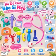 ( Túi ) Đồ chơi bác sĩ heo nha sĩ cho bé , đồ chơi nhập vai ,hàng việt