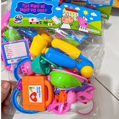 ( Túi ) Đồ chơi bác sĩ heo nha sĩ cho bé , đồ chơi nhập vai ,hàng việt