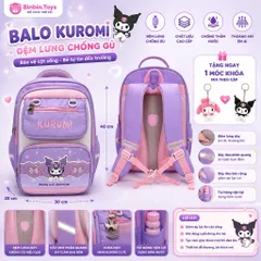 Balo học sinh chống gù cho bé cấp 1 và 2 in hình 3D siêu nhẹ chống thấm