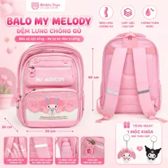 Balo học sinh chống gù cho bé cấp 1 và 2 in hình 3D siêu nhẹ chống thấm