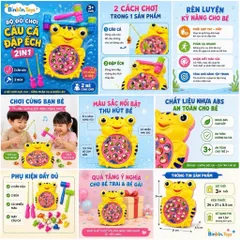 ĐỒ CHƠI CÂU CÁ, ĐẬP CHUỘT GIẢ 2 TRONG 1 CHO BÉ – ĐỒ CHƠI VẬN ĐỘNG, GIẢI TRÍ